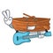 With guitar wooden boat sail at sea character