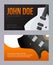 Guitar Workshop Visit Card Template. Vector EPS10