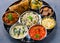 Gujarati thaali vegetarian Indian meal