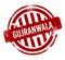 Gujranwala - Red grunge button, stamp