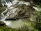 Guk Malyi Little Guk waterfall on Carpathian river Pistynka, Hutsulshchyna National Park, Ukraine