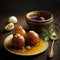 Gulab Jamoon. Indian sweet Food. Generative AI