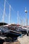 Gulet sailing yachts on quay