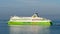 Gulf of Finland, Estonia, Finland - 24 July 2018: Sea ferry Tallink Shuttle in the gulf of Finland.