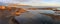 Gulf Islands National Park Landscape Panorama of Sunrise from East Point on Saturna Island, British Columbia, Canada