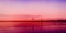 Gulf Of Paria Trinidad and Tobago panoramic seascape dawn sunset colorful scene