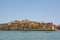 Gulf between Valletta and Vittoriosa with passing boats and typical luzzu and Vittoriosa in the background