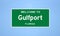 Gulfport, Florida city limit sign. Town sign from the USA.