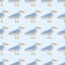 Gull flight bird and seabird sea seamless pattern vector illustration wild animal characters cute fauna tropical feather