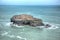 Gull Rock Portreath North Cornwall England UK between St Agnes and Godrevy in HDR