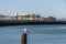 Gull at San Francisco Bay with view on Alcatraz