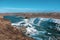 Gullfoss in a cold march day in iceland