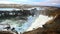 Gullfoss, Golden waterfall and the canyon of the Hvita river in winter, Iceland