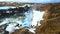 Gullfoss, Golden waterfall and the canyon of the Hvita river in winter, Iceland