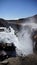 Gullfoss icy waterfall down the gorge