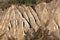 Gullies geological formations with soil erosions