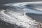 Gulls in sparkling water of Waddenzee, the Netherlands