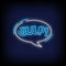 Gulp Neon Signs Style Text Vector