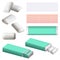 Gum chewing bubble mockup set, realistic style