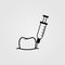 Gum injection line icon. Dental anesthesia symbol for oral care concept, web site, app and logo design