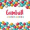 Gumball candies holiday background