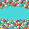 Gumball candies holiday background