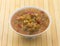 Gumbo with sausage and chicken meat in a bowl