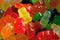 Gummy bear candy, Sale, background