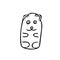 Gummy bear hand drawn element in doodle style. vector scandinavian monochrome minimalism. sweets, chewing gum, jelly, Marmalade,