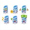 gummy candy blueberry cartoon character with cute emoticon bring money