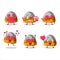 Gummy corn cartoon character with love cute emoticon