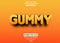 Gummy Orange Editable Text Effect