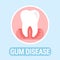 Gums Disease, Dentistry Flat Banner Vector Concept