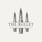 Gun bullet ammunition vintage logo icon design