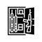 gun cabinet safe glyph icon vector illustration