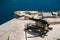 A gun, a cannon from the Saluting Battery in Upper Barrakka Gardens in Valletta, Malta with a commanding view of the Grand Harbor