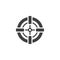 Gun crosshair vector icon