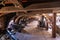 On the gun deck of an old pirate ship moored in the port of Genoa, Italy