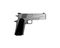 Gun isolated vector silhouette illustration pistol white weapon icon. Man hand rifle background design black handgun