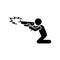 Gun man bomb icon. Simple warning armed man icons for ui and ux website or mobile application