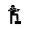 Gun man murder icon. Simple warning armed man icons for ui and ux website or mobile application