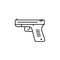 gun, murder, kill, pistol, weapon line icon. Elements of protests illustration icons. Signs, symbols can be used for web, logo,