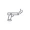 Gun no smoking outline icon. Elements of smoking activities illustration icon. Signs and symbols can be used for web, logo, mobile