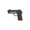 Gun, pistol, handgun icon vector, filled flat sign, solid pictogram isolated on white