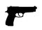Gun Pistol Weapon Silhouette, Firearm