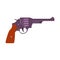 Gun retro vector art vintage illustration revolver pistol weapon gangster