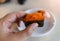 Gunkan sushi from tobiko flying fish roe