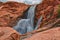 Gunlock Falls State Park Reservoir waterfall views, Utah by St George. 2023 record snowpack spring run off