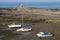 Gunpowder House, boats, yacht, Seahouses harbour