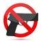 Guns are prohibited sign illustration design